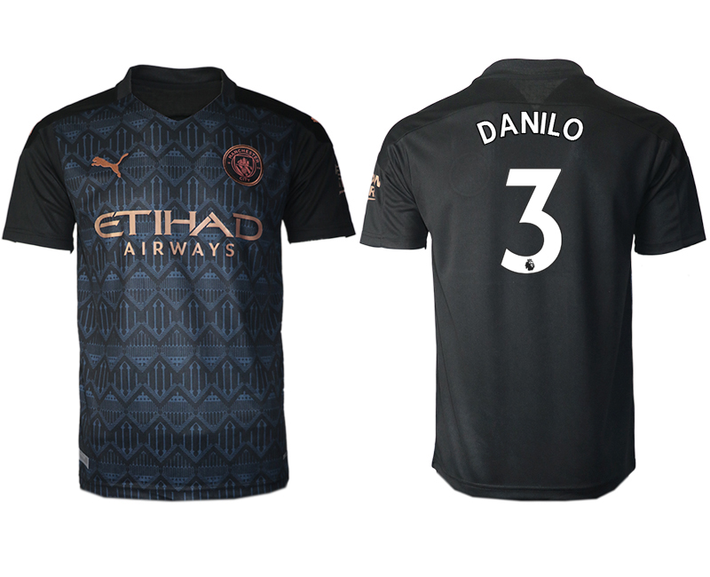 Men 2020-2021 club Manchester City away aaa version #3 black Soccer Jerseys